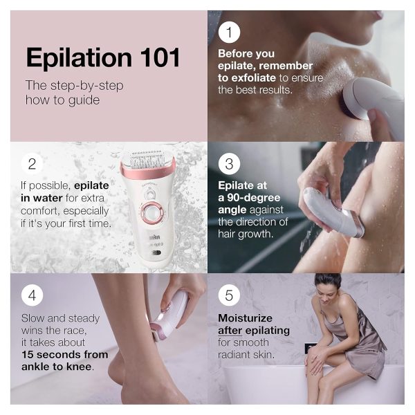 Braun Epilator Silk-épil 9 9-720, Hair Removal Device, Epilator for Women, - Image 6