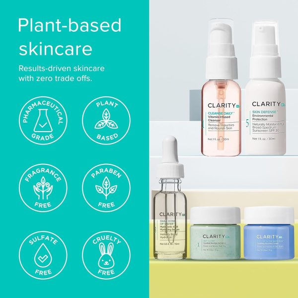 ClarityRx Skincare Essentials Kit | Cleanse, Renew & Protect | Plant-Based, - Image 5