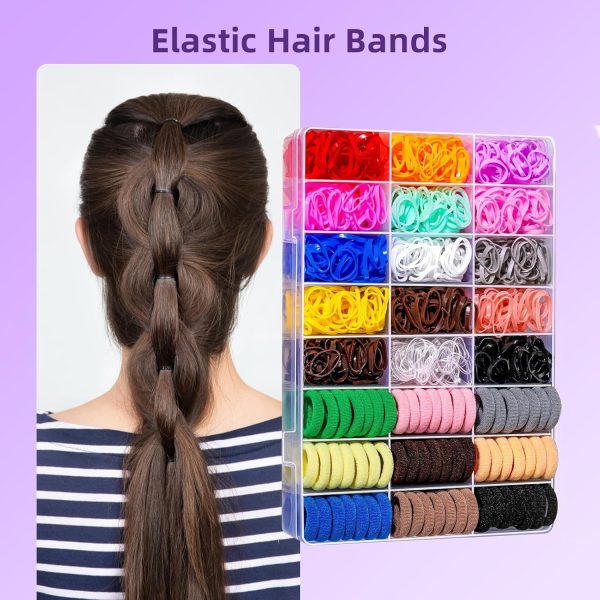 Hair Accessories Organizer for Girls & Toddlers - Colorful Small Rubber - Image 7