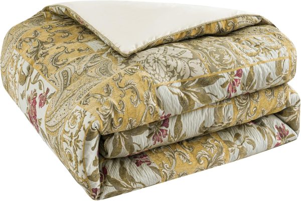 Loom and Mill 9-Piece Patchwork Comforter Set, Paisley Floral Comforter - Image 7