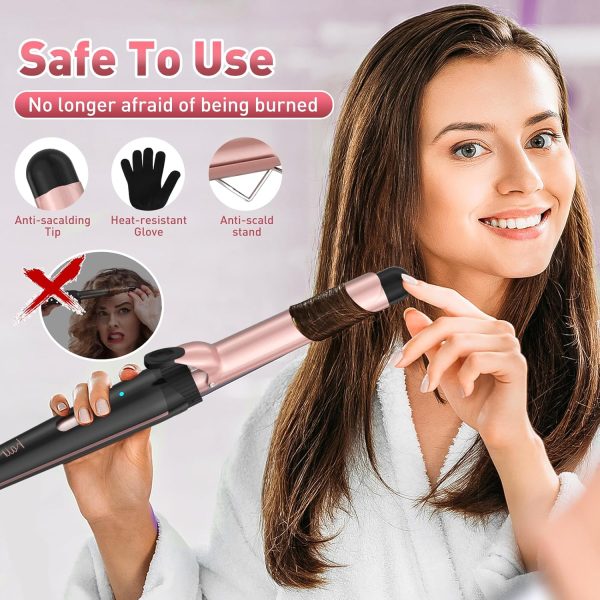 Wand Curling Iron, 5 in 1 Curling Wand Set with 3 Barrel Hair Crimper, - Image 5