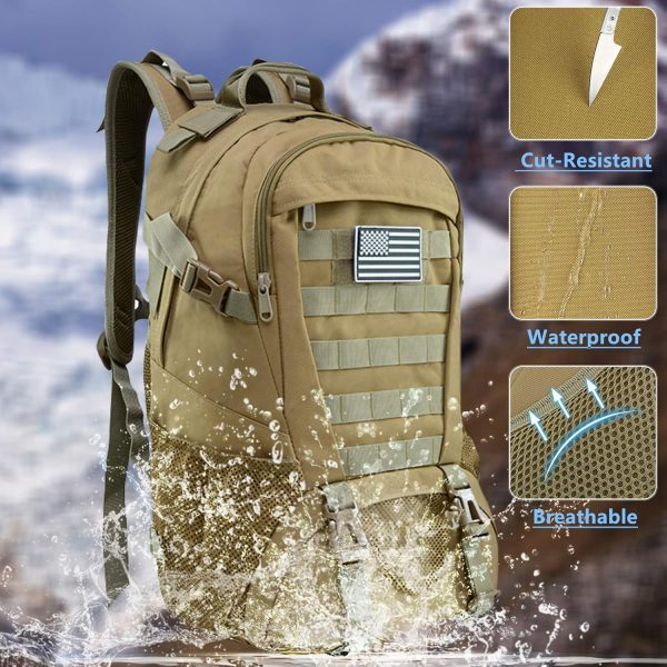 Jueachy Tactical Backpack for Men Hiking Day Pack Molle Military Rucksack - Image 2