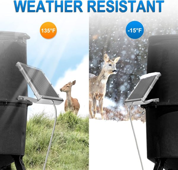 POWOXI 12V 1.7W Solar Panel for Deer Feeder Waterproof Solar Battery - Image 5