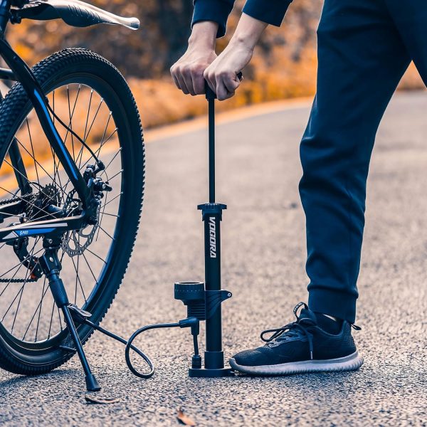 Bike Pumps for Bicycle Tyres with Pressure Gauge for Bike, Bicycle Tire - Image 6