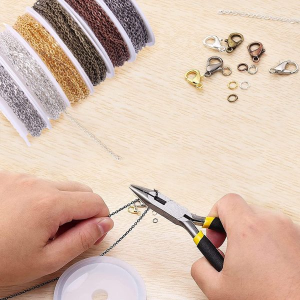 Jishi Chains Jewelry Making Supplies, 60ft Cable Link Chains for Making - Image 5