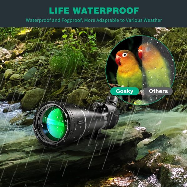 Gosky HD Spotting Scope 20-60x80mm with Tripod and Smartphone Adapter, BAK - Image 5