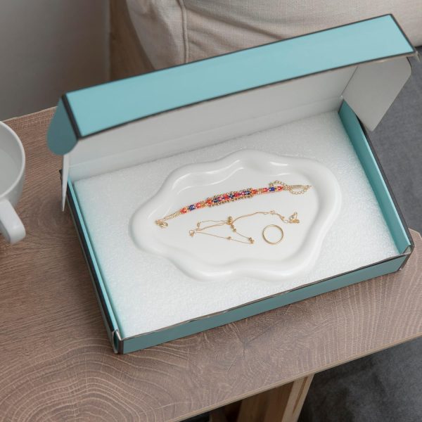 Cloud Trinket Dish, Chubby Jewelry Tray, Ceramic Jewelry Ring Trinket Dish - Image 3