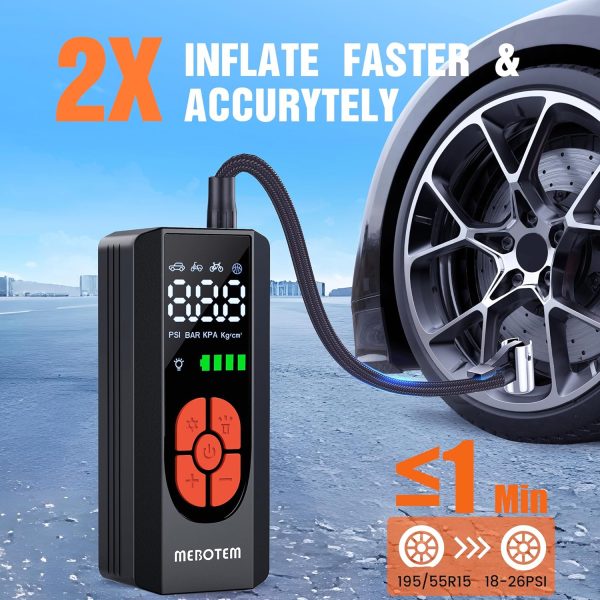Tire Inflator Portable Air Compressor, 150PSI Portable Air Pump for Car - Image 2