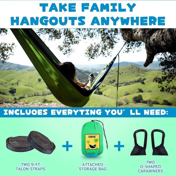 SZHLUX Kids Hammock - Kids Camping Gear, Camping Accessories with 2 Tree - Image 4