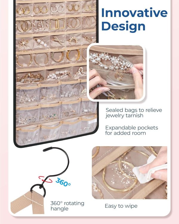 BAGSMART Hanging Jewelry Organizer, Necklace Holder Anti-tangle Earrings - Image 4