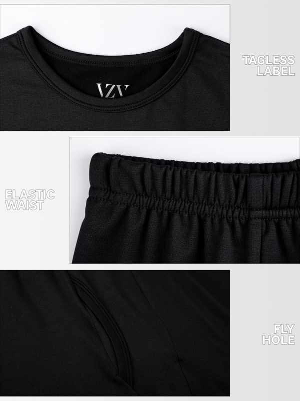 VZV 3 Sets Thermal Underwear for Men Fleece Lined Long Johns Mens Thermals - Image 4