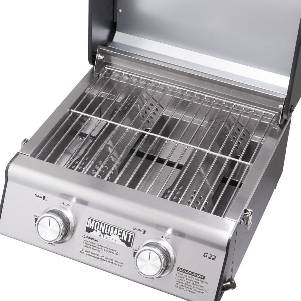 Portable Propane Gas Grill 2-Burner Tabletop Clearview® Monument Grills for - Image 10