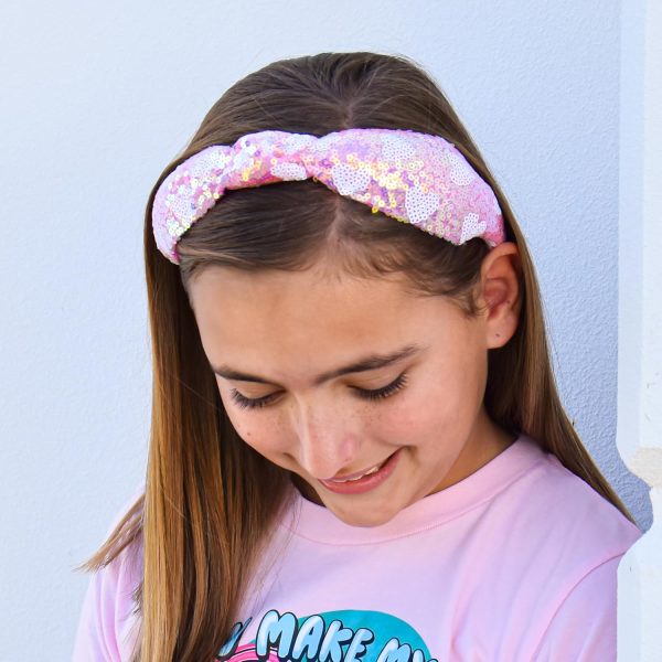 FROG SAC Heart Headband for Girls - Knotted Valentines Day Head Bands for - Image 2