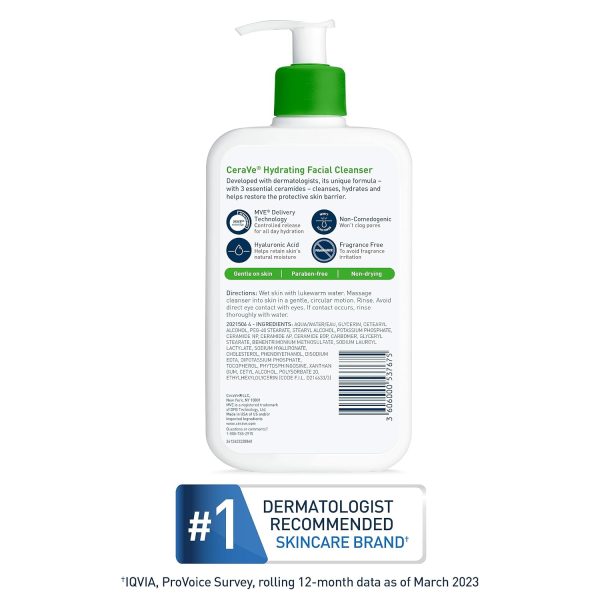 CeraVe Hydrating Facial Cleanser | Moisturizing Face Wash For Dry Skin | - Image 7