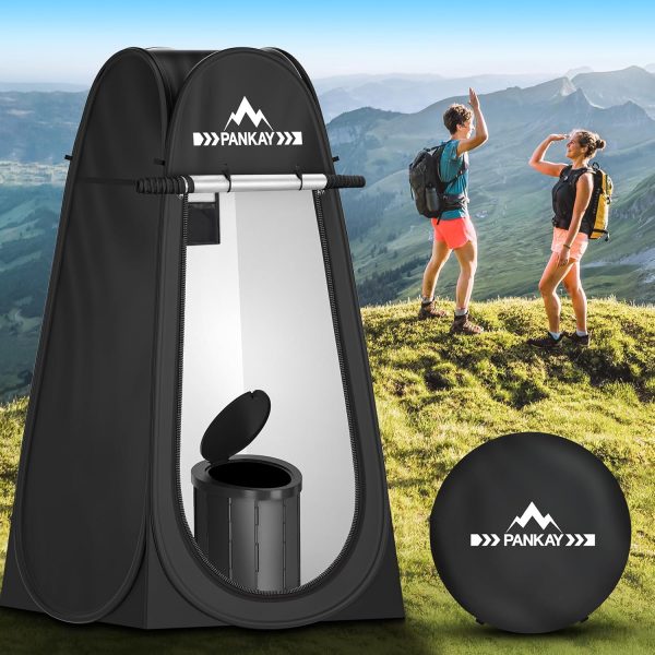 Pankay Camping Toilet with Pop up Privacy Tent, X Large Portable Toilet - Image 2