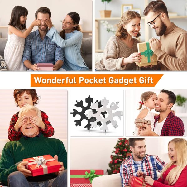 Dusor Gifts for Men, 18-in-1 Snowflake Multitool, Mens Stocking Stuffers, - Image 6