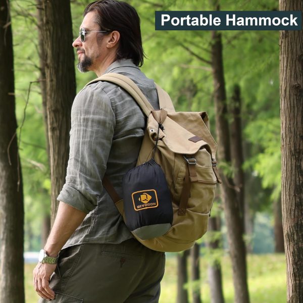 Camping Hammock with Net,Travel Portable Lightweight Hammocks with Tree - Image 6