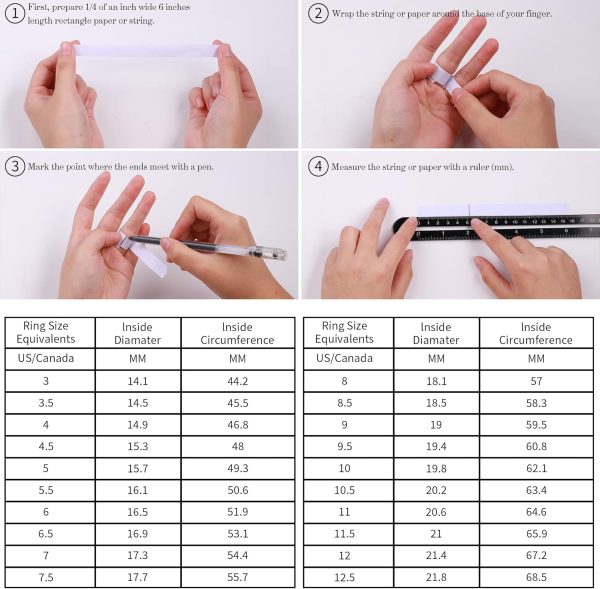 5 Stone Moissanite Rings for Women, 3.75MM D Color VVS1 Clarity Lab Created - Image 5