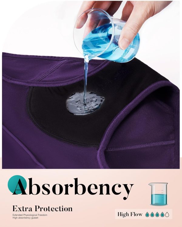 Women's Period Underwear Heavy Flow, High Absorbency Cotton Panties - Image 4