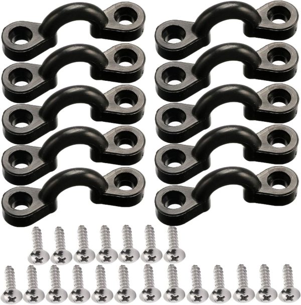 Kayak Pad Eye Kit, 10PCS Nylon Bungee Deck Loops Tie Down Pad Eye with 20 - Image 2