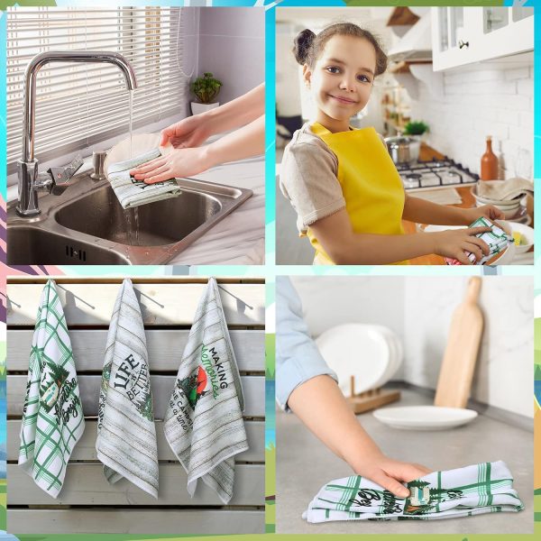 Oudain 6 Pieces Camping Kitchen Towels Camping Decor Dish Towels Kitchen - Image 6