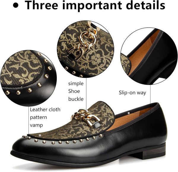 Meijiana Men's Fashion Classic Faux Leather Loafers and Weeding Dress Shoes - Image 2