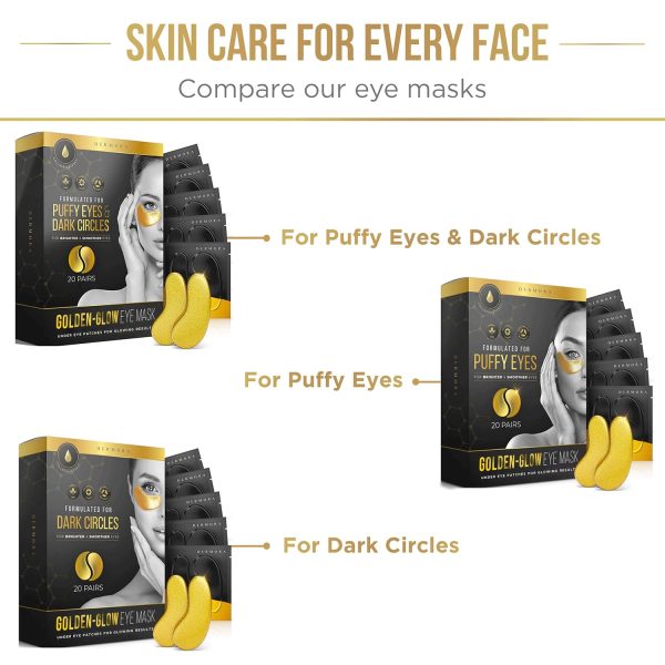 DERMORA Golden Glow Under Eye Patches (15 Pairs Eye Gels) - Rejuvenating - Image 8