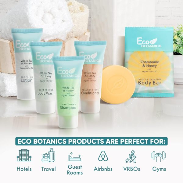 Eco Botanics Hotel Soaps & Toiletries Bulk Set | 0.85oz Hotel Shampoo & - Image 2