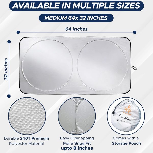 EcoNour Car Windshield Sun Shade | Reflective Sunshade for Ultimate - Image 5