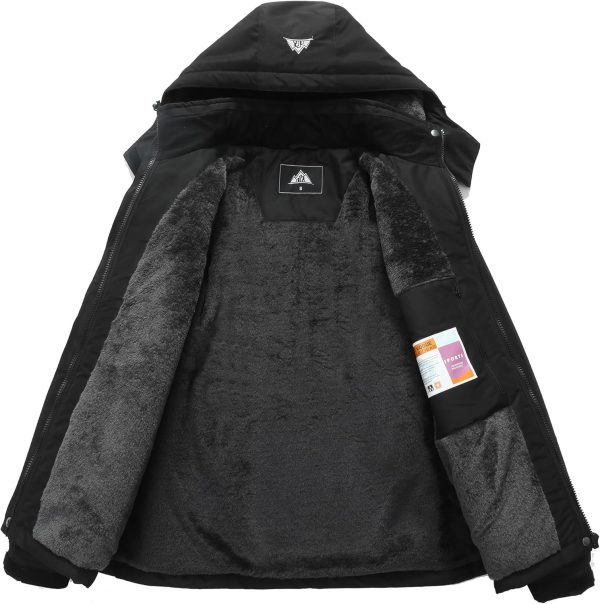 MOERDENG Women's Ski Jacket Waterproof Winter Coat Hooded Snowboarding - Image 3