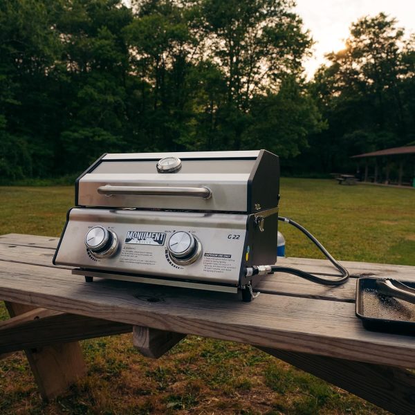 Portable Propane Gas Grill 2-Burner Tabletop Clearview® Monument Grills for - Image 6