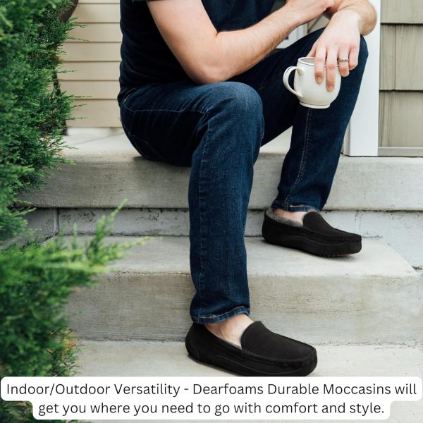Fireside by Dearfoams Men's Melbourne Shearling Indoor/Outdoor Moccasin - Image 4
