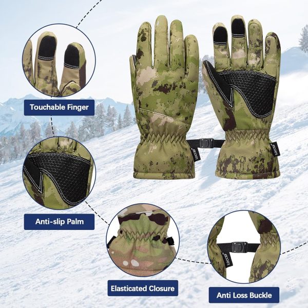 Camouflage Hunting Winter Gloves - Anti-Slip, Touch Screen Ski Gloves Camo - Image 2