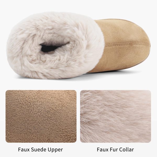 Women's Microsuede Bootie Slippers Warm Winter Memory Foam House Shoes for - Image 3