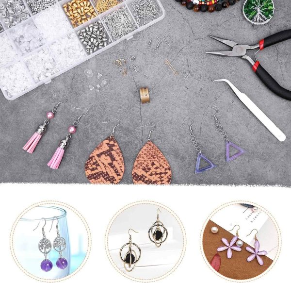 Anezus Earring Making Kit with Earring Hooks Findings, Earring Backs Posts, - Image 8