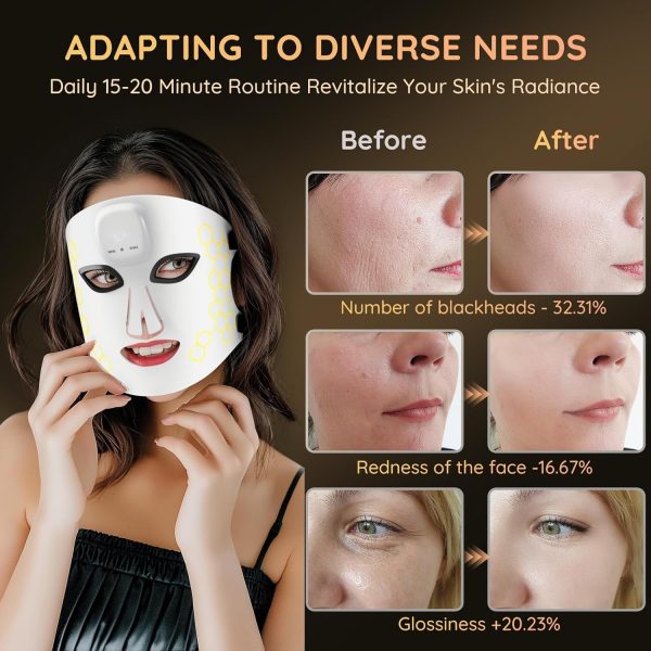 Red Light Therapy for Face, 7+1 Color Infrared Light 850nm Portable - Image 6
