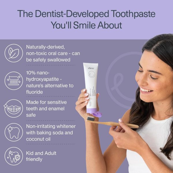 ELIMS Nano Hydroxyapatite Fluoride Free Toothpaste - All-Natural Xylitol - Image 2
