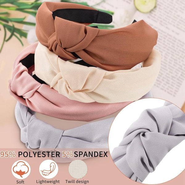 Headbands for Women, 8Pcs Knotted Headbands Fashion Women Hair Accessories - Image 2