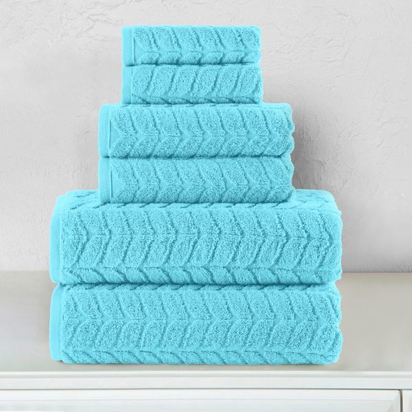 Elegant Comfort Luxury 6-Piece 100% Turkish Cotton Jacquard Braided - Image 2