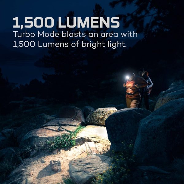 NEBO Transcend 1500 USB Rechargeable Headlamp for Camping, Hiking, Caving, - Image 2