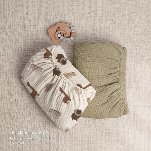 Lulu moon Muslin Crib Sheets - Fitted Crib Mattress Sheets for Boys and - Image 4