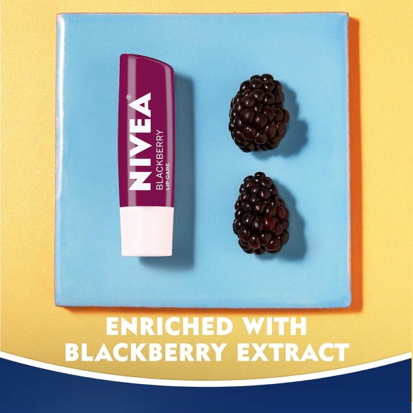 NIVEA Lip Care, Fruity Tinted Lip Balm Variety Pack, Cherry, Strawberry, - Image 7