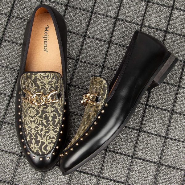Meijiana Men's Fashion Classic Faux Leather Loafers and Weeding Dress Shoes - Image 6