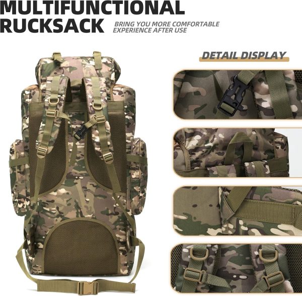 King'sGuard 100L Camping Hiking Backpack Molle Rucksack Military Camping - Image 4