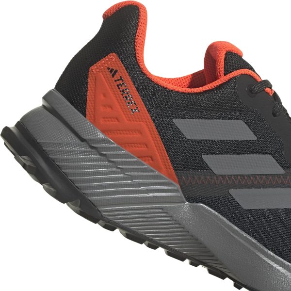 adidas Men's Terrex Soulstride Trail Running Sneaker, Black/Grey/Solar Red, - Image 8