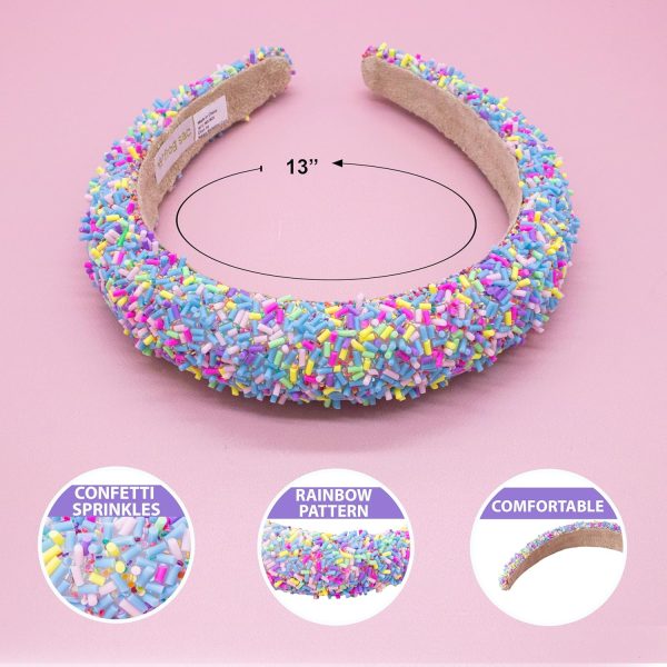 FROG SAC Headband for Girls, Candy Sprinkles Padded Headbands for Kids, - Image 4