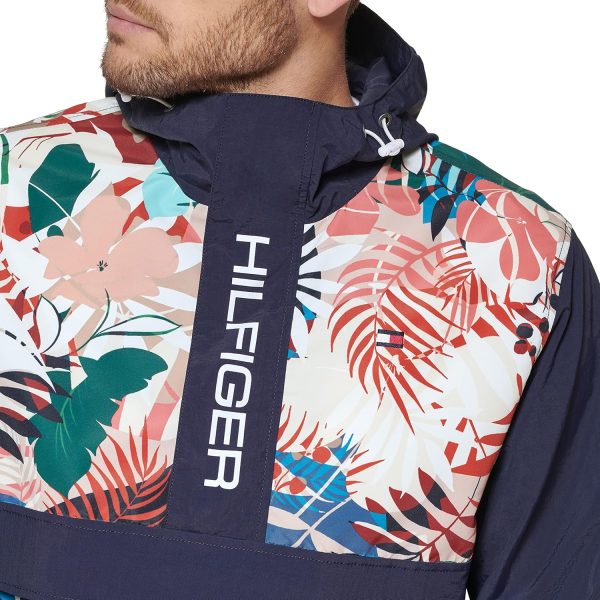 Tommy Hilfiger Men's Retro Lightweight Taslan Hooded Popover Water - Image 5