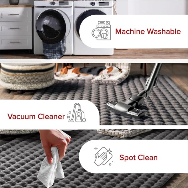 nuLOOM 5' x 8' Cozy Plush SuperiorWash Area Rug, Machine Washable, - Image 3