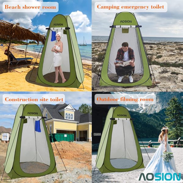 AOSION Privacy Shower Tent,Pop Up Changing Tent,Camp Bathroom Changing - Image 5