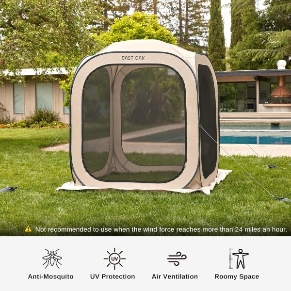 EAST OAK Screen House Tent Pop-Up, Portable Screen Room Canopy Instant - Image 3